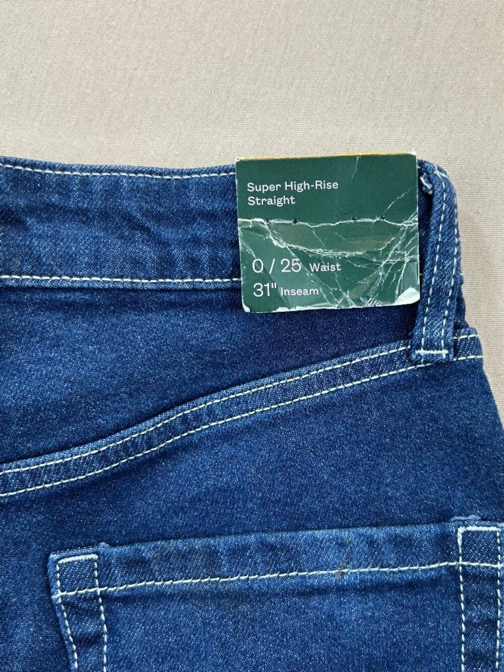 Wild Fable Jeans Womens Size 0 Blue Denim High Rise Straight Stretch Button Fly